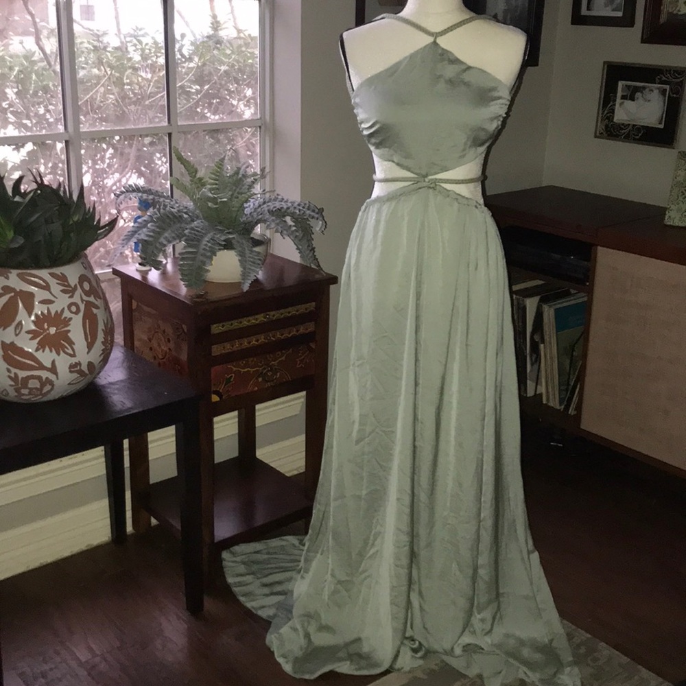 Mint green maxi dress